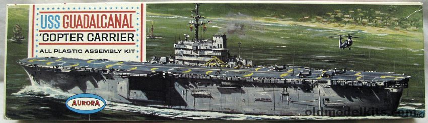 Aurora 1/600 USS Guadalcanal Helicopter Carrier, 718-200 plastic model kit